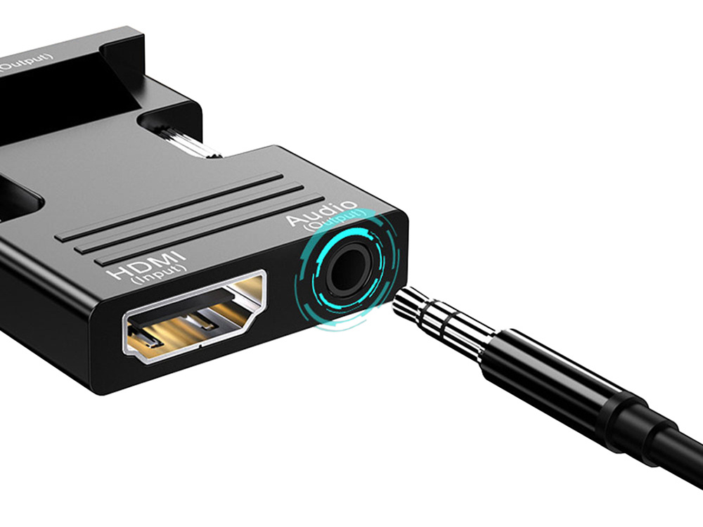 Konwerter adapter z hdmi na vga d sub audio dźwięk KATEGORIE