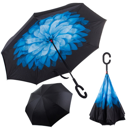 Deštník obrácený skládací deštník obrácený silné dráty pevně stojící