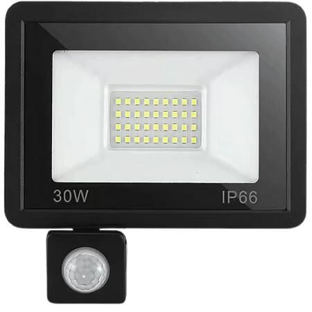 Halogenový reflektor vedl 30w 6000k se soumrakovým senzorem ip66