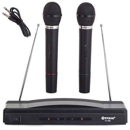 Karaoke kit 2x bezdrátový mikrofon + stanice