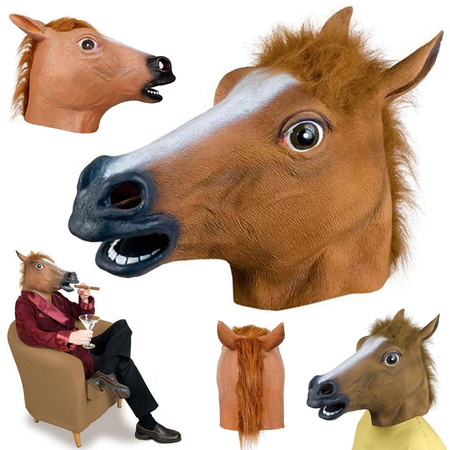 Maska koňská hlava kůň na párty převlek latexová koňská hlava