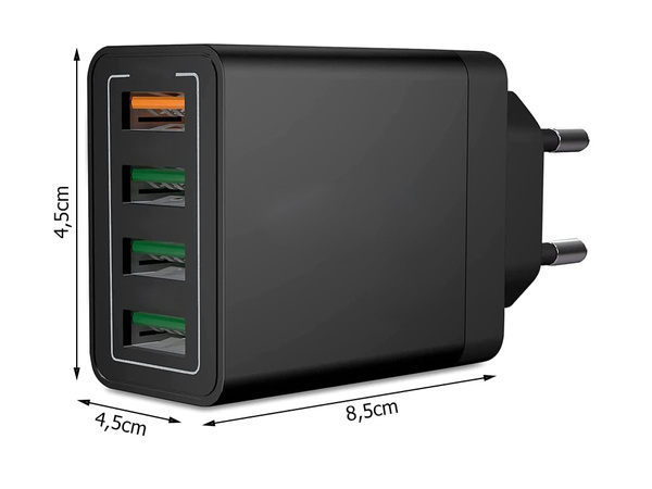 4xusb quick charge 3.0 síťová nabíječka