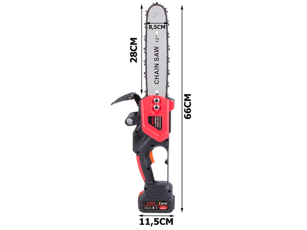 Akumulátorová řetězová pila 1200w 2x acu