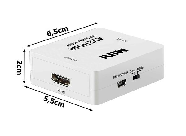 Av adaptér rca cinch na hdmi audio rca 1080p cvbs konverterní kabel