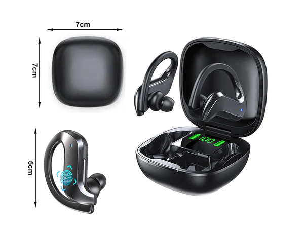 Bezdrátová sportovní sluchátka bluetooth pro běžecký trénink na uších