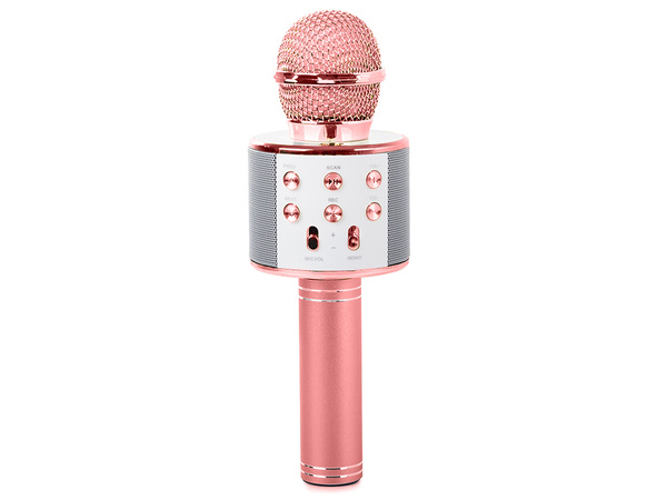 Bluetooth bezdrátový mikrofon karaoke reproduktor hlasový modulátor kulatý