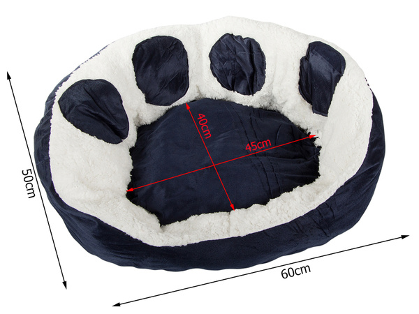 Chlupatý pelíšek pro psy a kočky měkký 60 cm