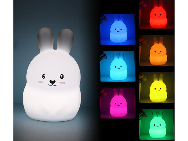 Dětské noční světlo vedlo králík dotek rgb dálkové ovládání