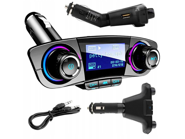 Fm vysílač bluetooth usb 5.0 multifunkční 8v1