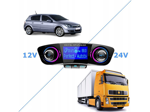 Fm vysílač bluetooth usb 5.0 multifunkční 8v1