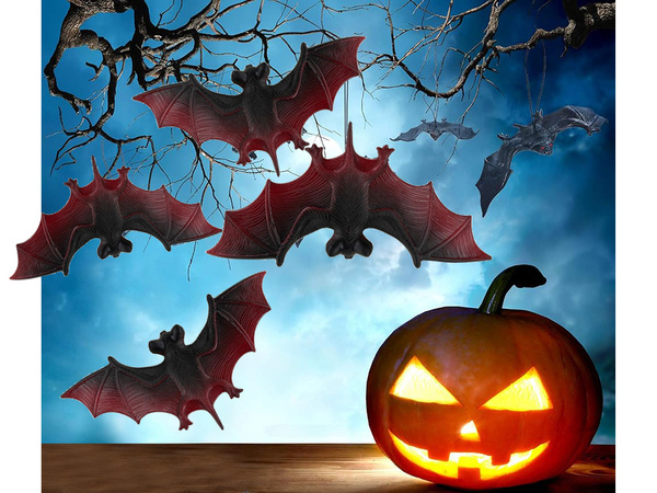 Halloweenská netopýří dekorace netopýr sada 4 kusů