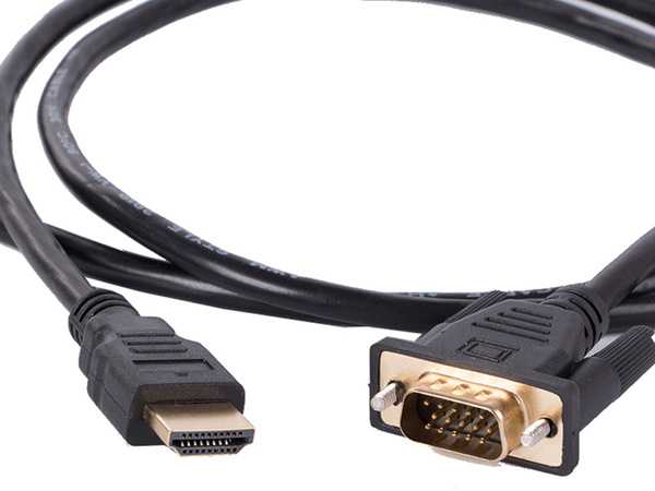 Kabel vga - hdmi 2m zlaté full hd konektory d-sub kabel