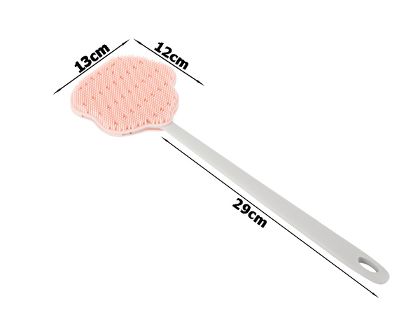 Kartáč na zadní část těla s rukojetí silikonová mycí houba