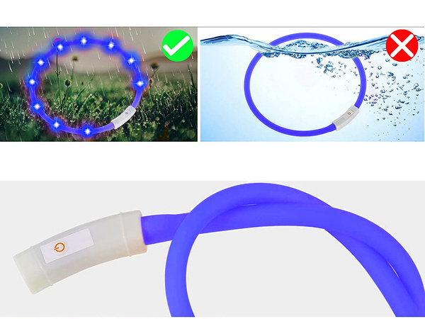 Led lighting colarge for dogs and cats waterproof adjustable 47cm usb