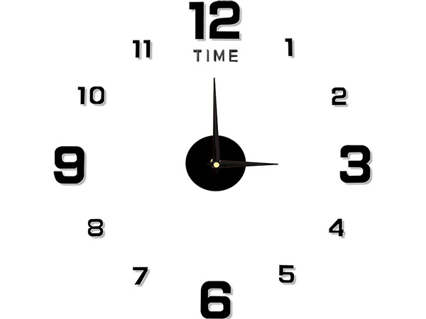Nástěnné hodiny 3d nálepka nástěnné hodiny xxl velké 130 cm nálepka tiché