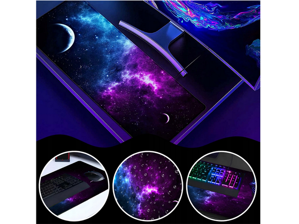 Podložka pod myš gaming desk pad xxl cosmos stars 90x40 thick