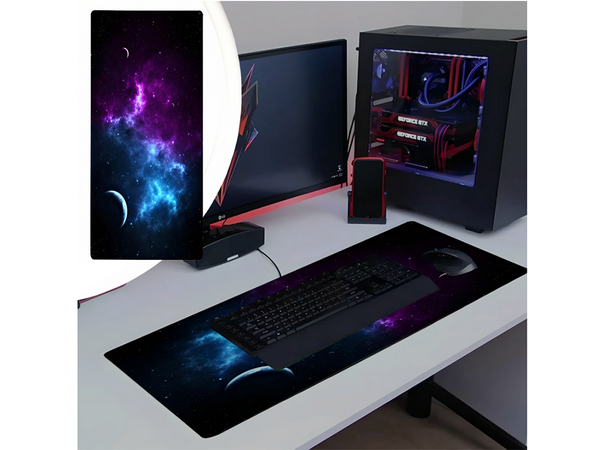 Podložka pod myš gaming desk pad xxl cosmos stars 90x40 thick