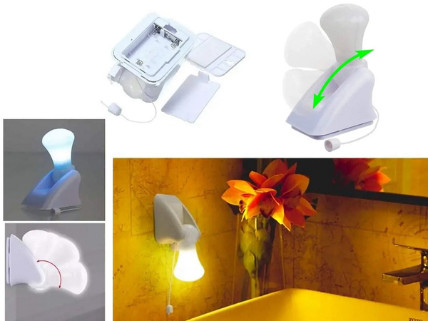 Přenosná žárovková samolepicí lampa na baterie