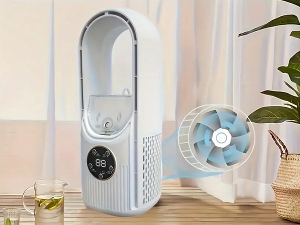 Sloupový ventilátor bez lopatek, tichý stojatý zvlhčovač vzduchu