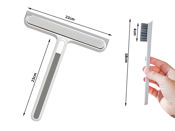 Stěrka na mytí oken s rukojetí kartáč na vodu na okna kartáč na drážky