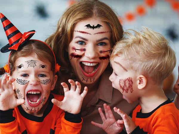 Tetování halloween falešné realistické omyvatelné dočasné převleky krev