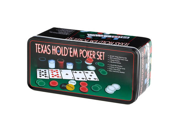 Texas poker set žetony 200ks karet podložka