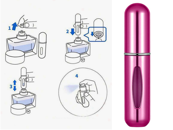 Travel atomiser with perfume atomiser flacon 5ml perfume dispenser