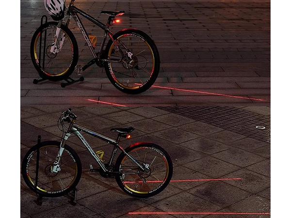 Zadní světlo na kole 5 vedlo laserovou linku zadního silničního světla