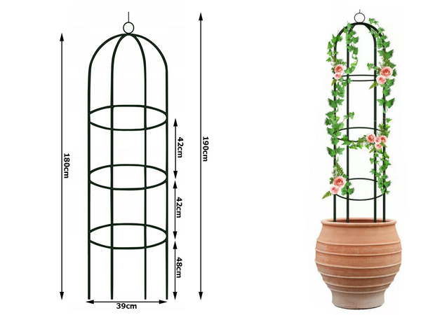 Zahradní pergola květinový podpůrný sloup pro popínavé rostliny obloukový zvon pro růže 190