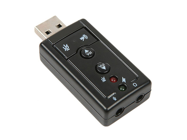 Zvuková karta usb 7.1 mikrofonní konektor pro sluchátka