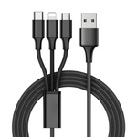 3v1 usb kabel pro iphone micro usb type-c 1,2 m