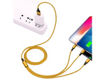 3v1 usb kabel pro telefon lightning kabel iphone micro usb typ-c 1,2 m