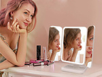 Kosmetické zrcadlo osvětlené led skládací make-up zrcadlo premium