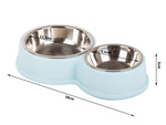 Kovová dvojitá miska na vodu pro psy a kočky