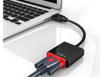 Převodník adaptér hdmi na vga d-sub kabel černý