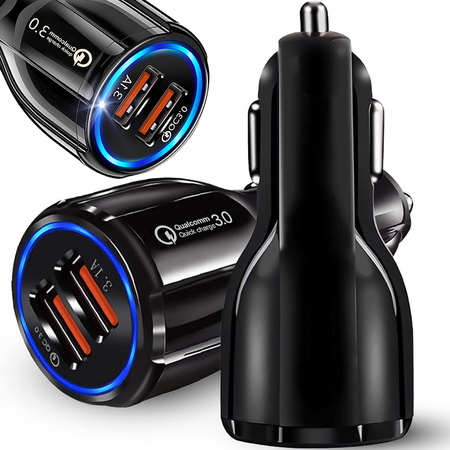 2xusb quickcharge 3.0 car charger for cigarette lighter sockets