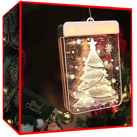 3d stained glass window decoration christmas lights