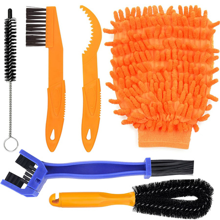 7-in-1 bike cleaning and maintenance kit tire chain brush