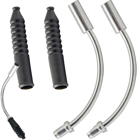 90 degree pipe for v-brake bicycle brakes set with rubbers