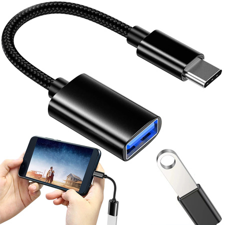 Adapter usb-c to usb-a 3.0 otg solid to phone solid