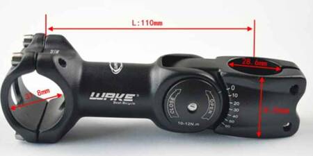 Adjustable handlebar stem for ahead bicycles 28.6/31.8mm