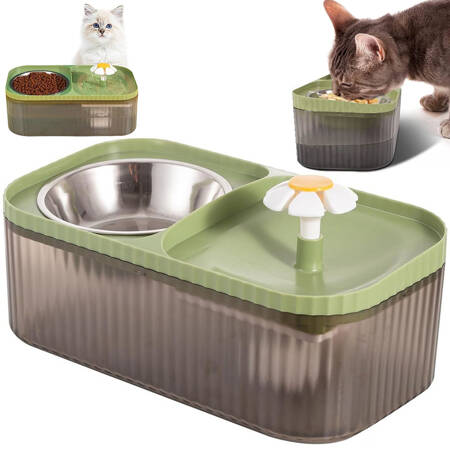 Automatic cat drinker dog water fountain filter food bowl
