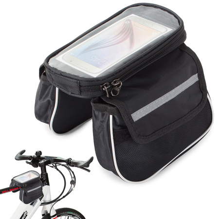 Bicycle bag frame pannier bicycle phone case
