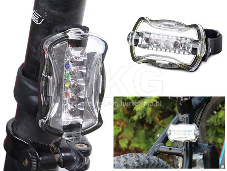 Bicycle light 5 led lamp white rear