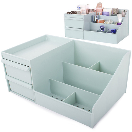Casket cosmetics organiser jewellery container with two drawers
