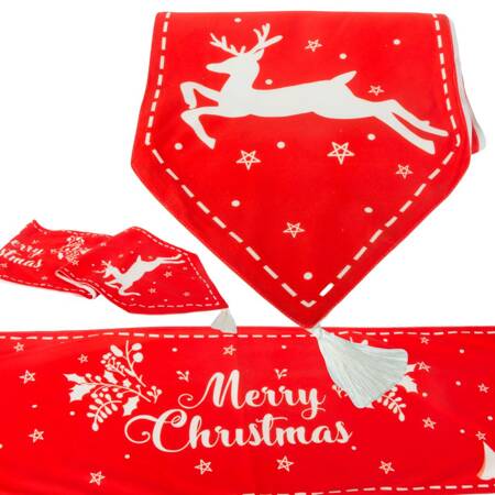 Christmas table runner christmas reindeer 205x35cm