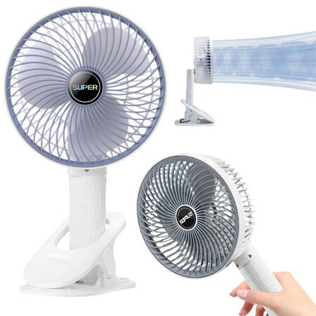 Desk fan standing clip 3 speed wireless handheld