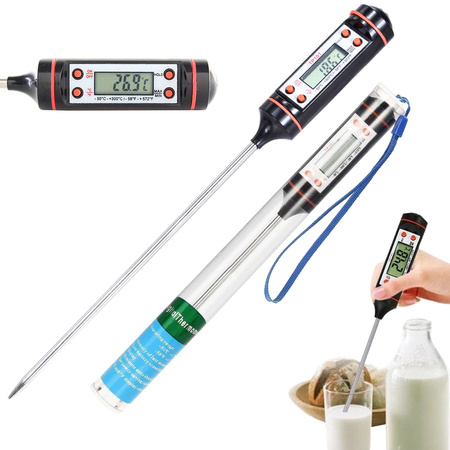 Digital lcd kitchen thermometer wine meat probe