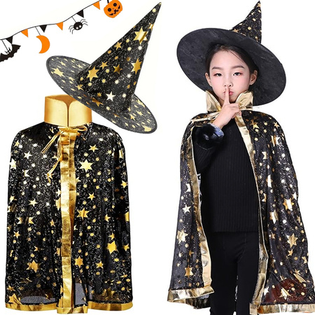 Disguise wizard costume halloween cape hat