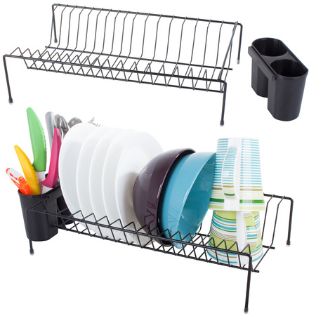 Dish drainer stand upright metal dryer